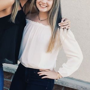 White off the shoulder top